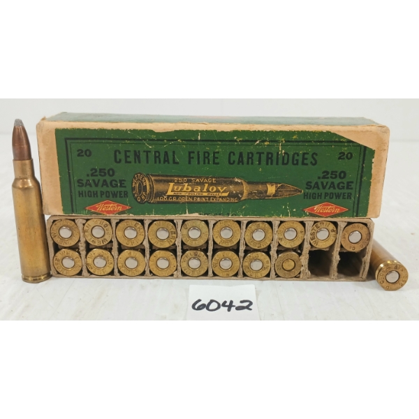 AMMO: 20X WESTERN .250 SAV HP - 100GR - OPEN POINT