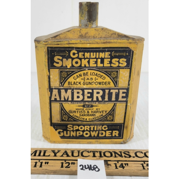 CURTIS'S & HARVEY SMOKELESS AMBERITE SPORTING GUNPOWDER CAN
