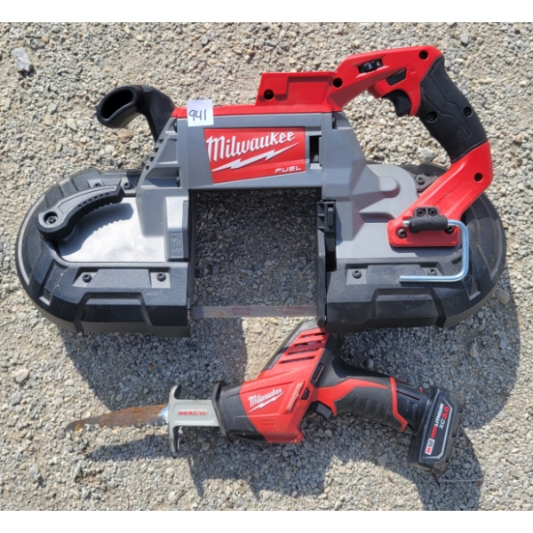 LOT OF 2 - MILWAUKEE DEEP CUT BAND SAW & HACKZALL