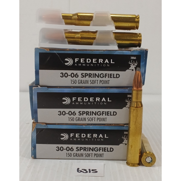 AMMO: 60X FEDERAL .30-06 SPRG - 150GR - SP