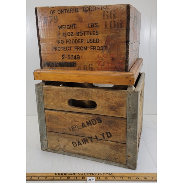 LOT OF 2 - UPLANDS DAIRY & DRAMBUIE CRATES
