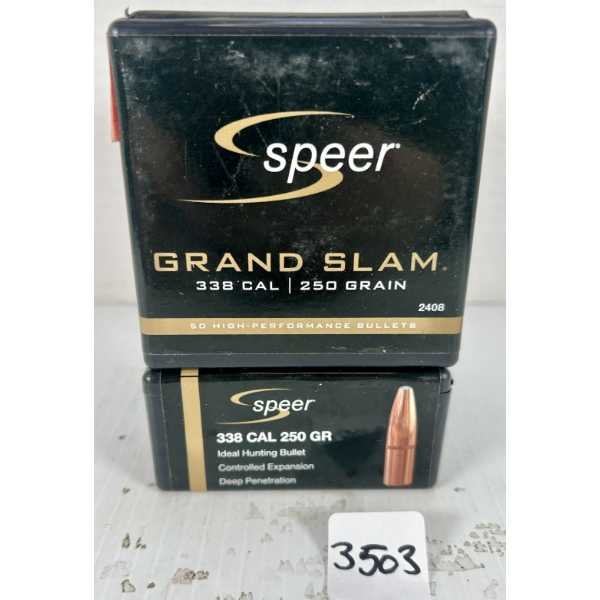 BULLETS: 100X SPEER .338 CAL 250GR. SP 