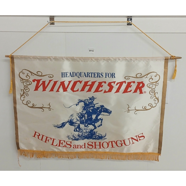 "HEADQUARTERS FOR WINCHESTER RIFLES & SHOTGUNS" BANNER