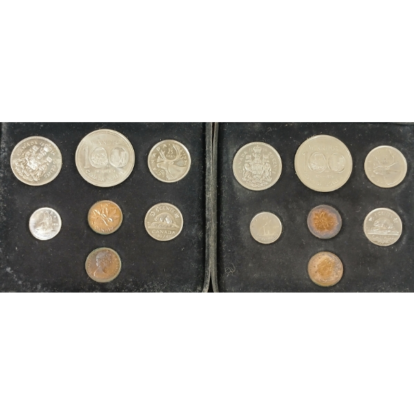 LOT OF 2 - 1974 CDN DENOMINATION SETS - WINNIPEG 100TH ANN.
