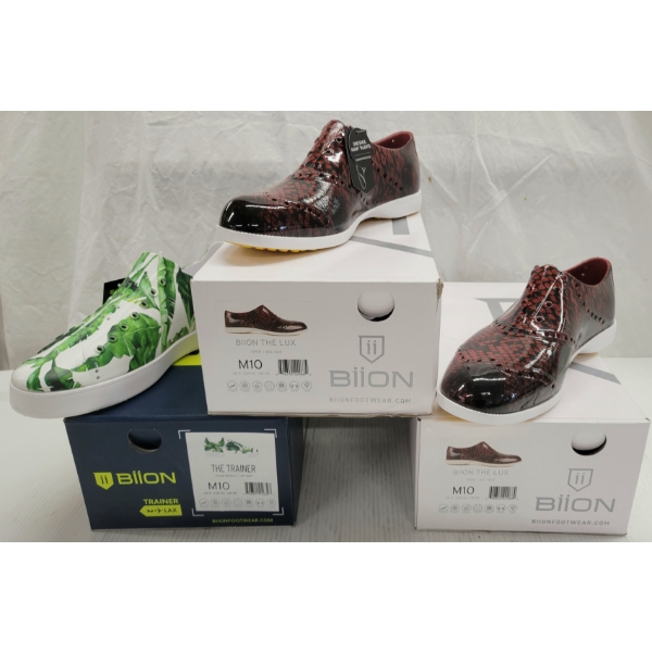 LOT OF 3 - BIION SHOES - FT THE LUX & THE TRAINERS STYLES