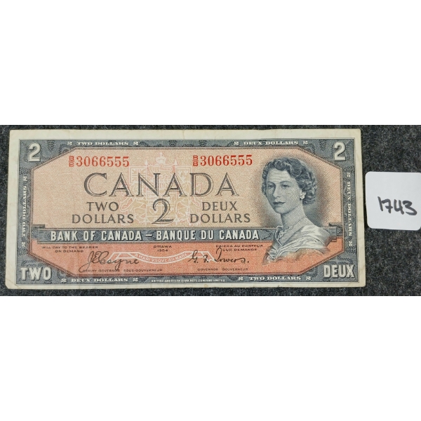 1954 CDN $2 BANKNOTE - DEVIL'S FACE