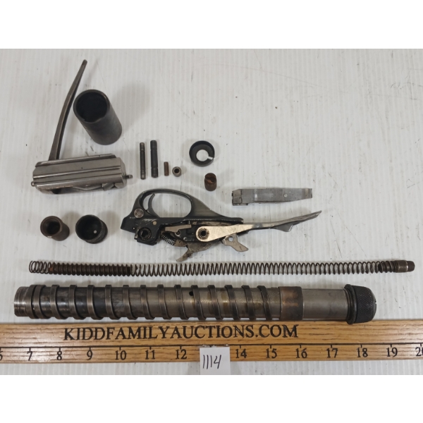 QTY OF REM 48 IN 12GA PARTS - INCL RECOIL SPRING, TRIGGER, TUBE MAG, ETC
