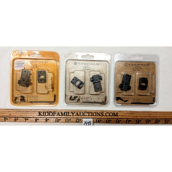 LOT OF 3 - LEUPOLD BROWNING A-BOLT LR SCOPE BASES