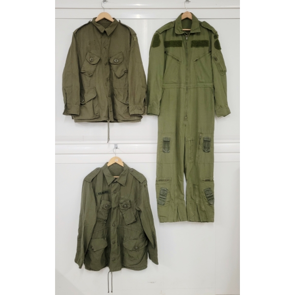 LOT OF 3 - COMBAT JACKETS & COVERALLS