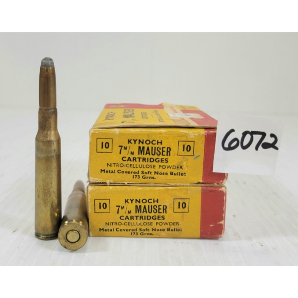 AMMO: 20X KYNOCH 7MM MAUSER - 173GR - SOFT NOSE