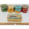 Image 1 : LOT OF 5 - RED ROSE COFFEE, OLD VIRGINIA, EXPORT A, SAIL & QUEEN MARY SHIP TINS