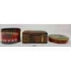 Image 1 : LOT OF 3 - MISC TINS - INCL BLUE RIBBON COFFEE & RILEY'S TOFFEE