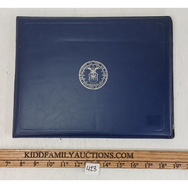 US DEPARTMENT OF THE AIRFORCE MERITORIOUS SERVICE MEDAL, DOG TAG & DOCUMENT