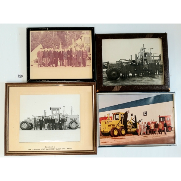 LOT OF 4 - VINTAGE TRACTOR PHOTOS - FRAMED