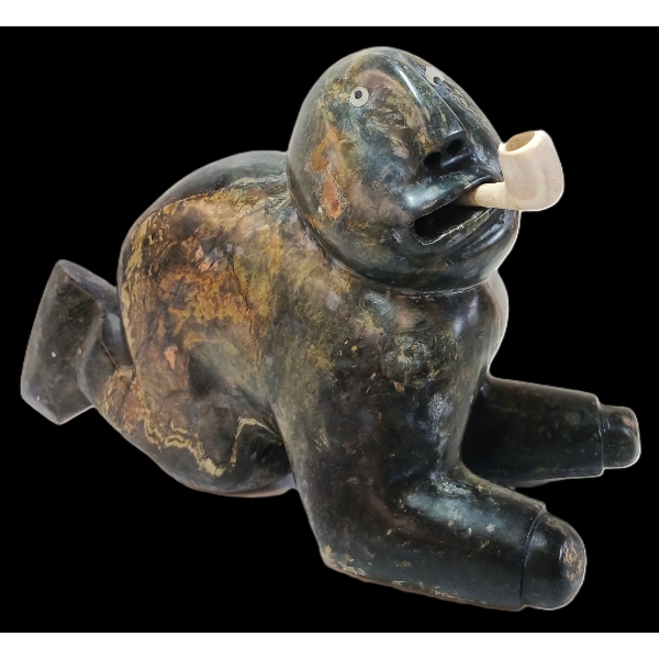 "SHAMAN W/ PIPE" BY MATHEW TIRIGANEAK (PRS CDN ARTIST) - ANTLER & STONE 