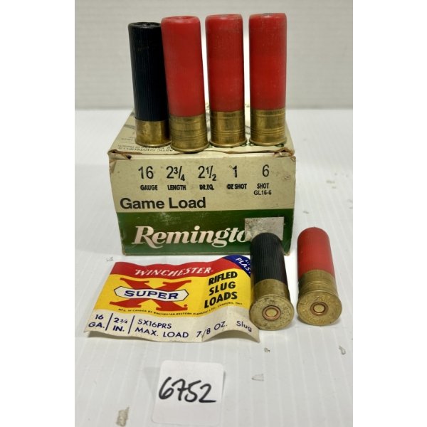 AMMO: 28X 16 GA 2-3/4 IN - #6 & SLUGS