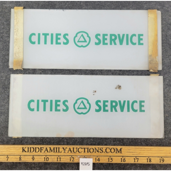 PAIR OF CITIES SERVICE GAS PUMP PLATES 