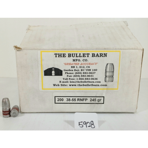 BULLETS: .38-55 RNFP CAST BULLETS - 245GR - 6.5LBS