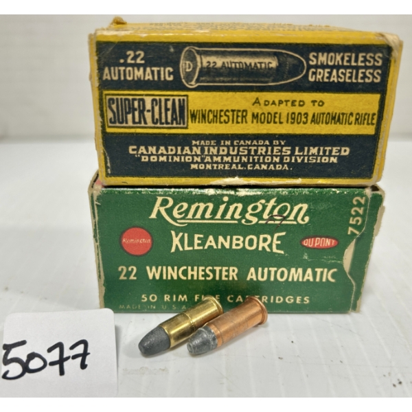 AMMO: APPROX 95X CIL & REM .22 WIN AUTO - 45 GR LRN