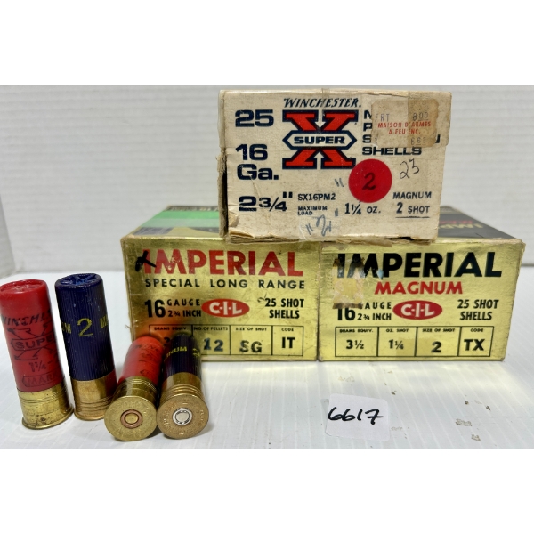 AMMO: 75X 16 GA 2-3/4 IN - #2 BIRD & #1 BUCK