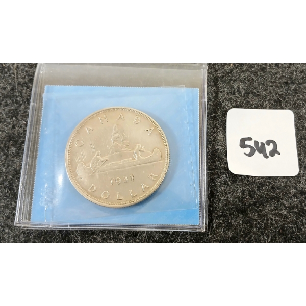 1937 CDN SILVER DOLLAR - VOYAGEUR - CCCS GRADED