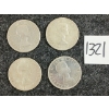 Image 2 : LOT OF 4 - 1958 CDN 50 CENT SILVER COINS