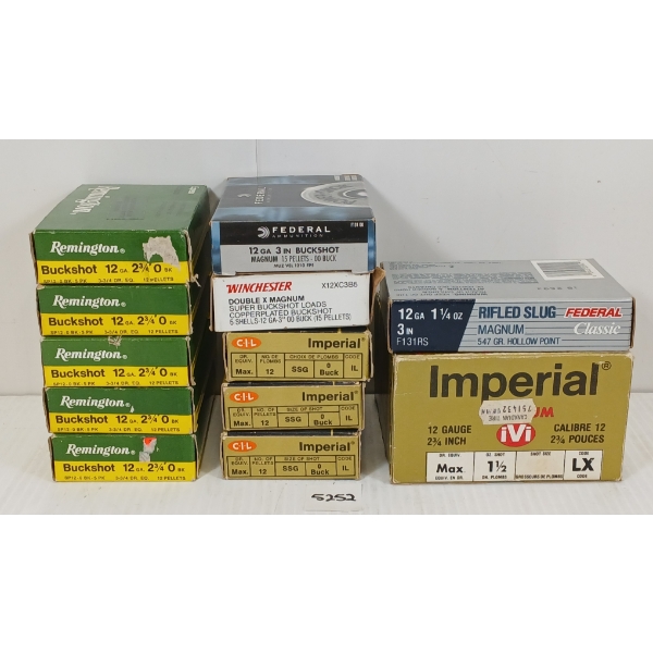 AMMO: 80X MIXED 12GA - 2 3/4IN - BUCK SHOT 