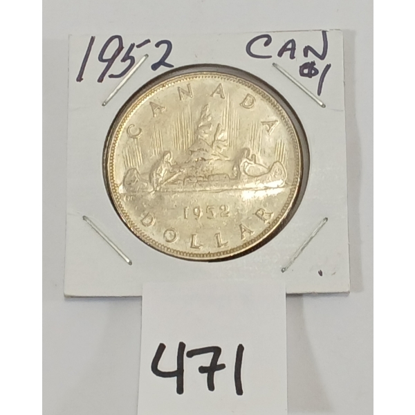 1952 CDN SILVER DOLLAR