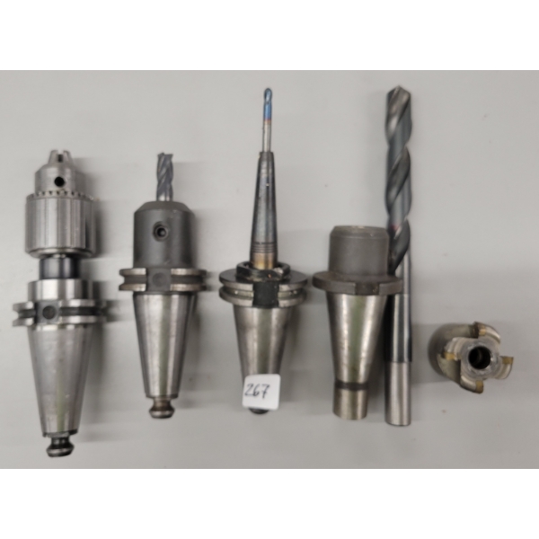 LOT OF 6 - CAT40 COLLET CHUCKS & PARTS