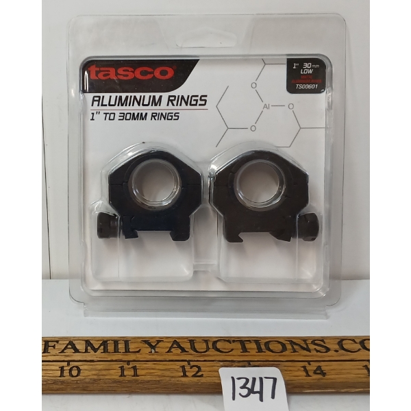 TASCO 1 IN-30MM LOW ALUMINUM SCOPE RINGS