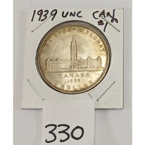 1939 CDN SILVER DOLLAR - UNCIRCULATED