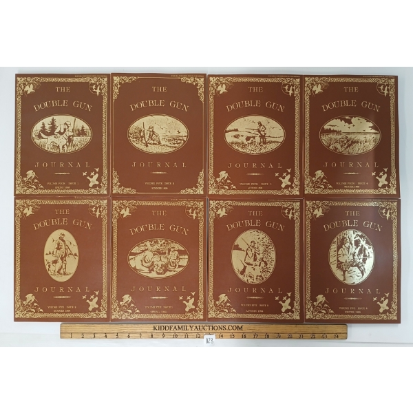 LOT OF 8 - "THE DOUBLE GUN JOURNAL" 1993 VOL. 4 ISSUE 1 - 1994 VOL. 5 ISSUE 4