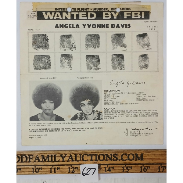 ANGELA YVONNE DAVIS FBI WANTED POSTER