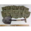 Image 1 : JOB LOT - WWI US TRENCH SHOVEL & 1965 SHOVEL HEAD COVERS