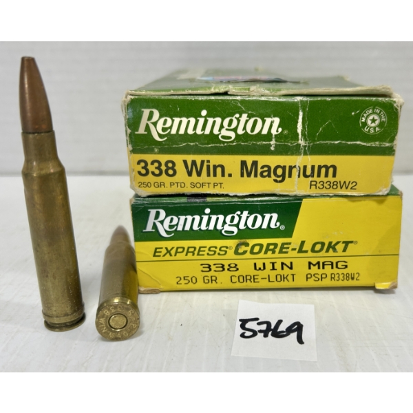 AMMO: 31X REMINGTON .338 WIN MAG - 250GR. SP