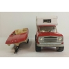 Image 3 : LOT OF 3 - TONKA PRESSED STEEL CAMPER TRUCK, BOAT & TRAILER