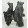 Image 5 : "BEAR W/ FISH" BY TUNA IQULIQ (1935-2015) - STONE