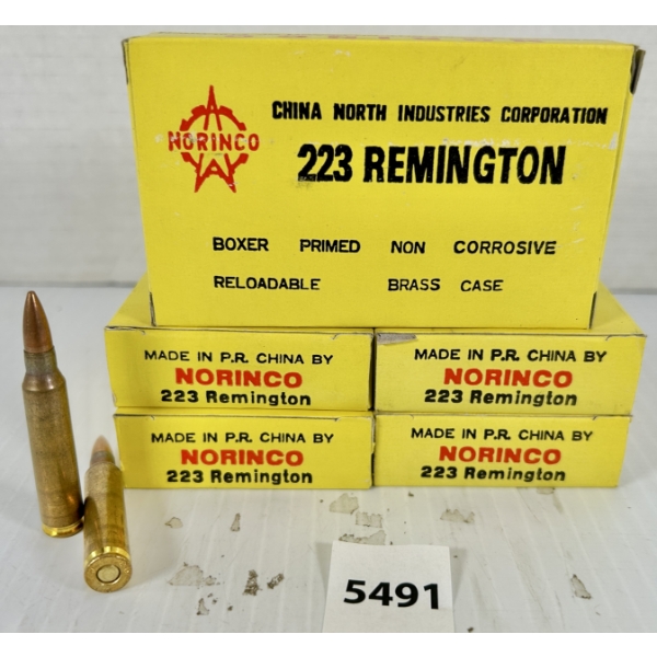 AMMO: 100X NORINCO .223 REM - FMJ