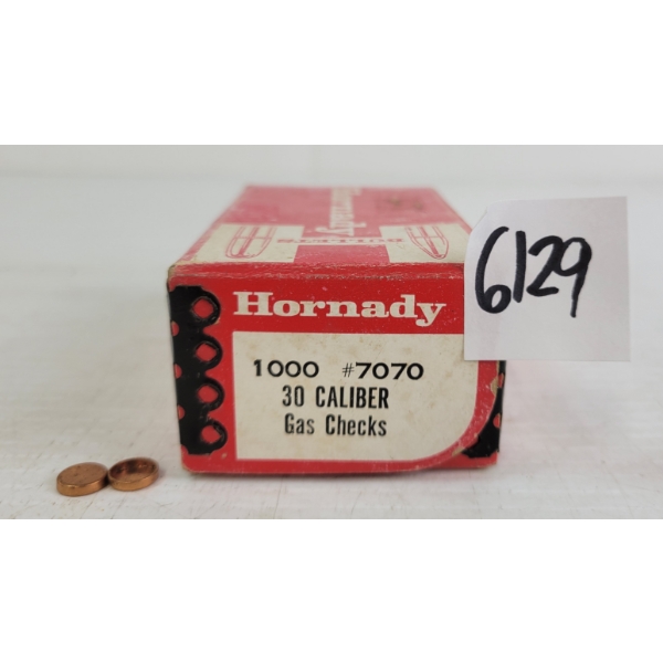 GAS CHECKS: 1000X HORNADY #7070 .30CAL GAS CHECKS