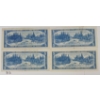 Image 2 : LOT OF 4 - CDN 1954 $5 BANKNOTES