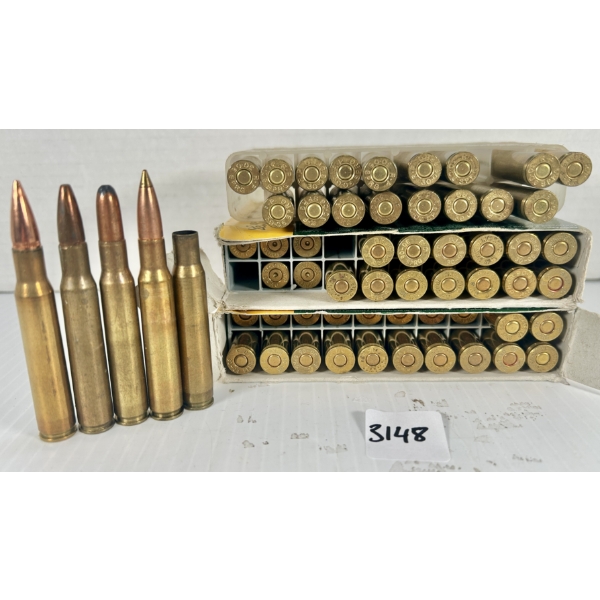 AMMO / BRASS: 46X LIVE & 14X BRASS .30-06 SPRG - MIXED