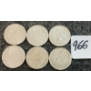 Image 2 : LOT OF 6 - 1967 CDN 25 CENT COINS