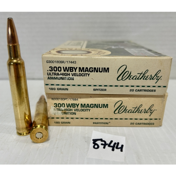 AMMO: 40X WEATHERBY .300 WBY MAG 180GR. SP