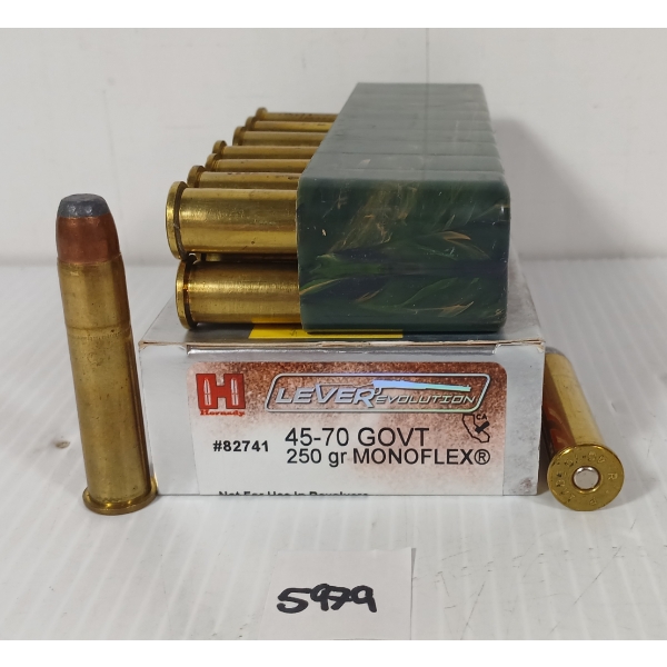 AMMO: 36X MIXED .45-70 GOVT - 250 & 380GR - MONOFLEX - INCL RELOADS