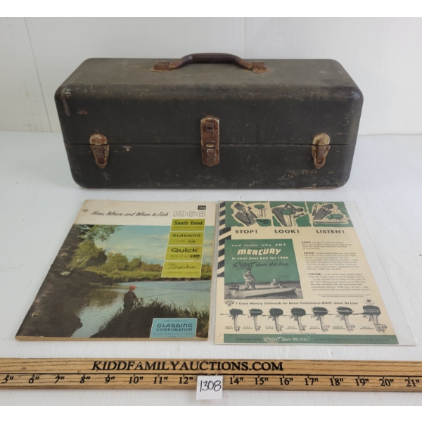 LOT OF 3 - VINTAGE TACKLE BOX & FISHING MANUALS
