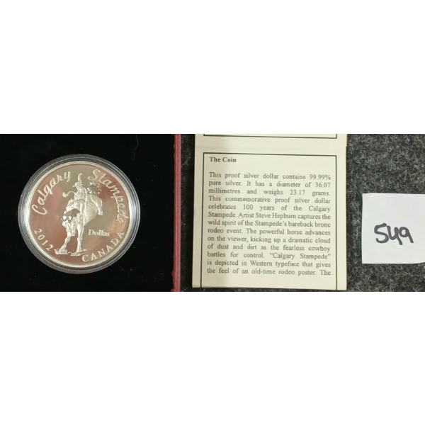 2012 RCM LIMITED EDITION FINE SILVER DOLLAR - CALGARY STAMPEDE