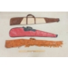 Image 1 : LOT OF 3 - LEATHER & CANVAS SOFT LONG CASES - INCL BROWNING