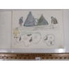 Image 1 : QTY OF COLOURED PENCIL DRAWINGS IN SKETCHBOOK BY MARGARET UYAUPERQ ANIKSAK OF ARVIAT