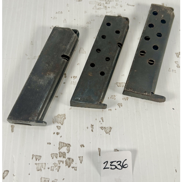LOT OF 3 - UNKNOWN .32 ACP PISTOL MAGAZINES - PAL REQD