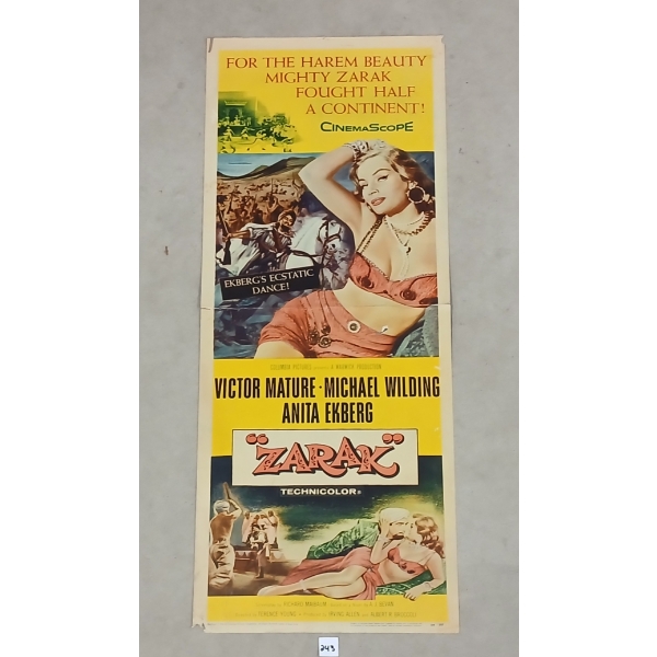 1956 "ZARAK" MOVIE POSTER